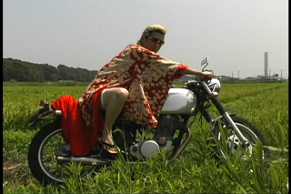 着物バイクハンドル握り